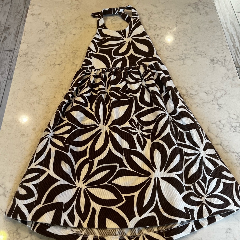 Kelly's Kids Brown and White Textured Dress